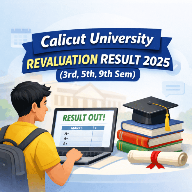 Calicut University Revaluation Result 2025 3rd 5th 9th Semester