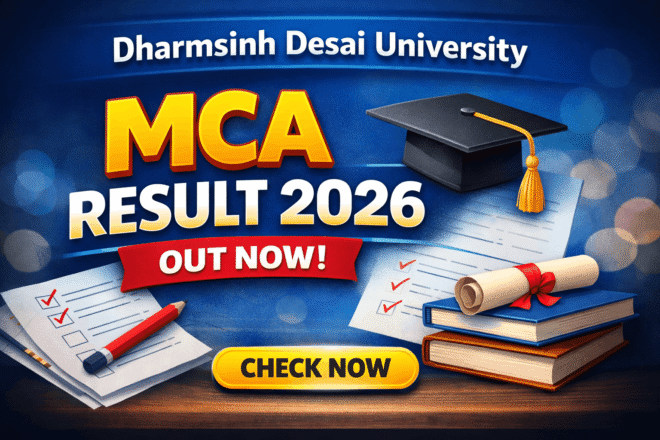 Dharmsinh Desai University MCA 1st Sem Result 2026