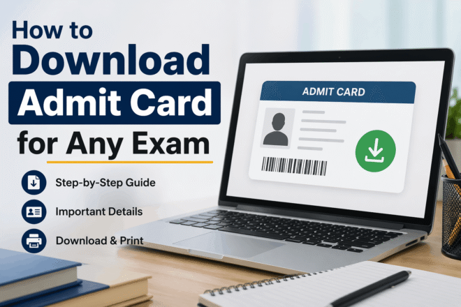 how to download admit card India step by step