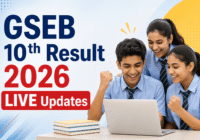 GSEB 10th Result 2026 Gujarat SSC result check online student illustration