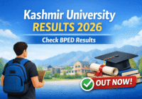 Kashmir University BPED 3rd Semester Results 2025 Batch 2023 June July Exam Result Check Online