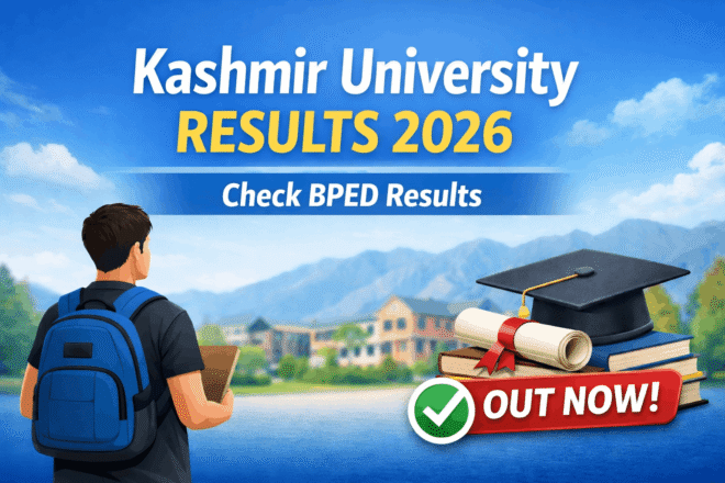 Kashmir University BPED 3rd Semester Results 2025 Batch 2023 June July Exam Result Check Online