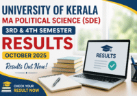 Kerala University MA Political Science result 2025 students checking results online