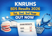 KNRUHS BDS Results February 2026 for 1st 2nd 3rd Year referred and backlog candidates official result update