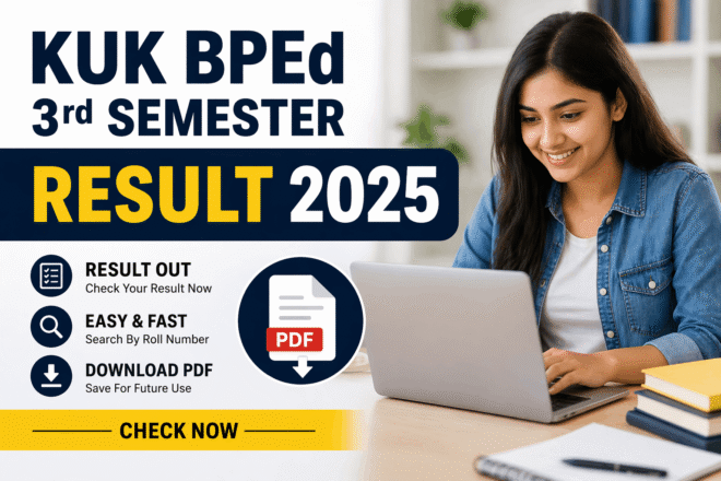 KUK BPEd 3rd Sem Result 2025 PDF download