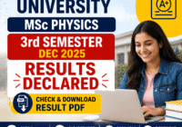 KUK MSc Physics 3rd Semester Result 2025 student checking result online