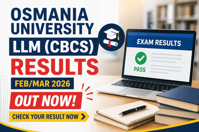 Osmania University LLM CBCS Results 2026 check online