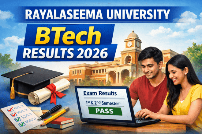 Rayalaseema University BTech 1st 2nd Sem Results 2026