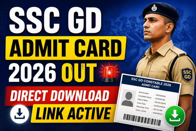 SSC GD Admit Card 2026 Download Hall Ticket Exam Date