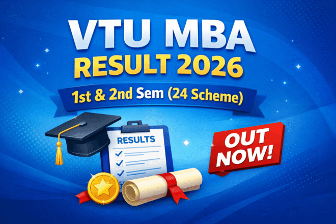 VTU MBA 1st and 2nd Semester Results 2026 24 Scheme