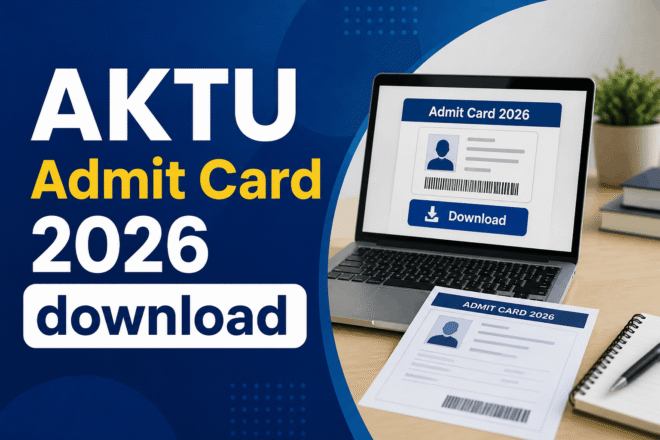 AKTU Admit Card 2026 download process screen
