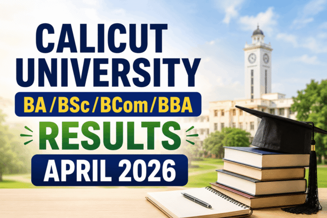 Calicut University VI Semester Result 2026 check
