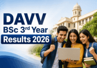 Student checking DAVV BSc 3rd Year Result 2026