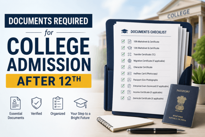 documents required for college admission after 12th India