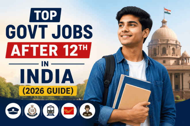 Student preparing for government jobs after 12th in India