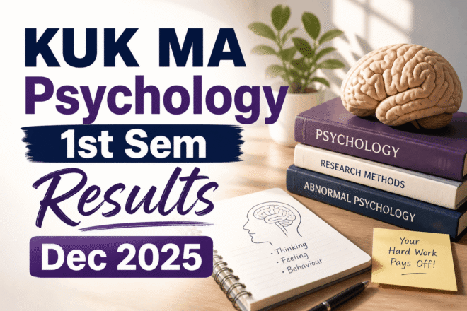 KUK MA Psychology Result 2025 PDF