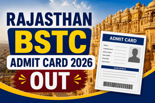 Rajasthan BSTC Pre D.El.Ed Admit Card 2026 released