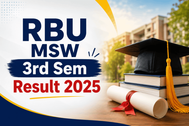 RBU MSW 3rd Sem Result 2025 PDF download at rbu.ac.in