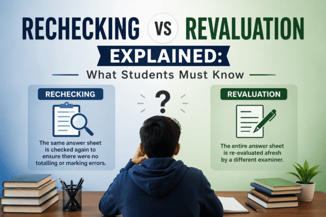 Student confused between rechecking and revaluation after board exam results in India