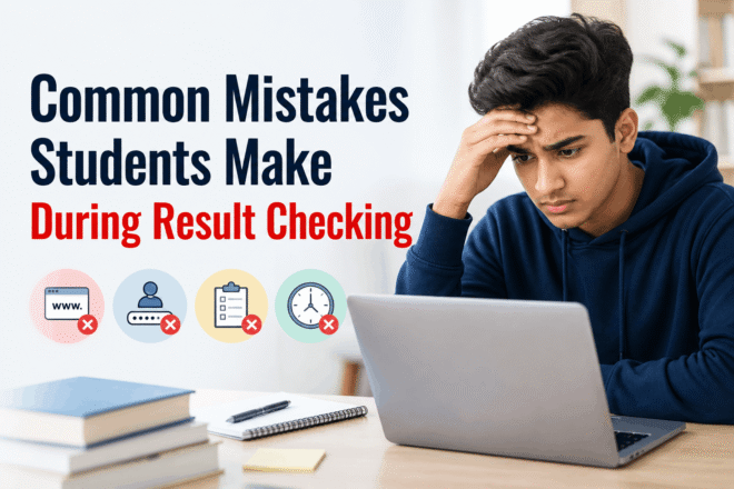 student checking exam result online mistakes