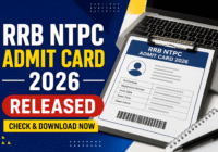 RRB NTPC admit card 2026 download screen
