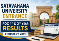 Satavahana University PDC & Entrance Results 2026 checking online