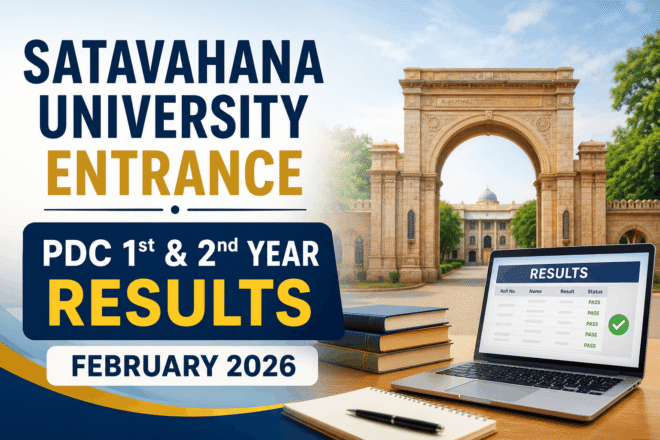 Satavahana University PDC & Entrance Results 2026 checking online