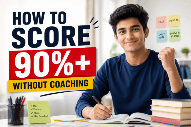 Indian student preparing for board exams without coaching