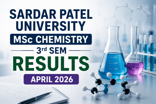 Sardar Patel University MSc Chemistry Result 2026