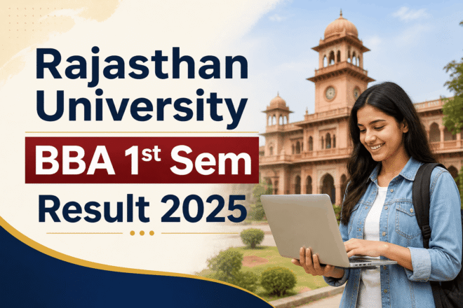 Rajasthan University BBA 1st Sem Result 2025