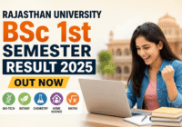 Rajasthan University BSc 1st Semester Result 2025 online check