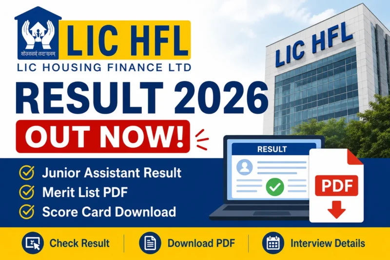 LIC HFL Result 2026 Junior Assistant Merit List PDF Download